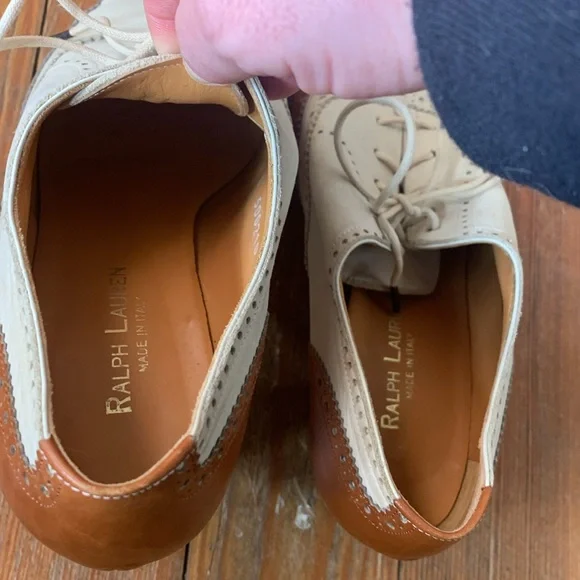 Ralph Lauren luggage Spectator Wingtip Shoes 7B - Picture 8 of 11